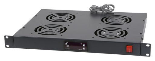 1RU RACK MOUNT FAN TRAY WITH TEMPERATURE CONTROL