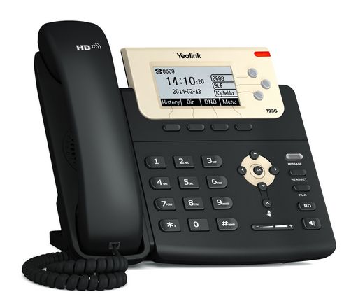 Yealink T23G 3 Line IP phone, 132x64 LCD, Dual Gigabit Ports, PoE/HDV. No Power Adapter included