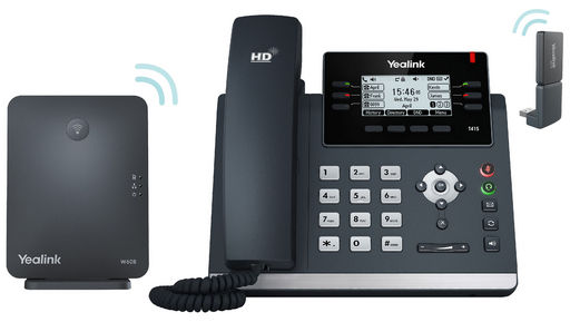 Yealink W41P, DECT desk phone W41P is a package of T41S, W60B and DECT dongle DD10K