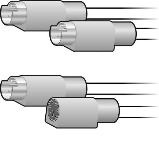 PS/2 Mini-DIN 6 pin Extension