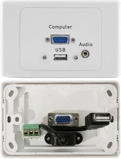 WALL PLATE VGA USB