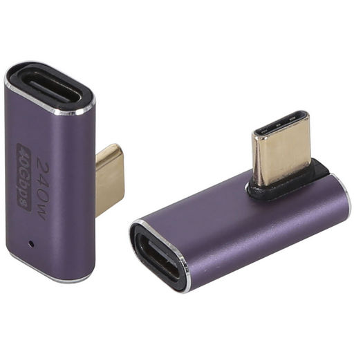 USB-C MALE TO FEMALE RIGHT ANGLE ADAPTOR