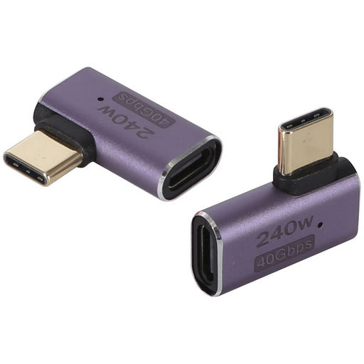 USB-C MALE TO FEMALE RIGHT ANGLE ADAPTOR