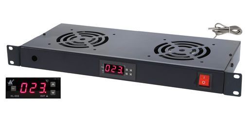 1RU RACK MOUNT FAN TRAY WITH TEMPERATURE CONTROL