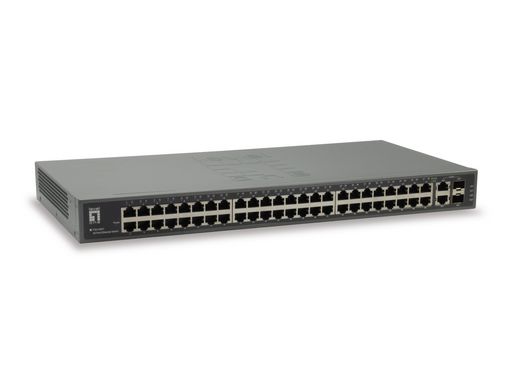 50-Port Fast Ethernet Switch 2 x Gigabit SFP/RJ45 Combo - Level1