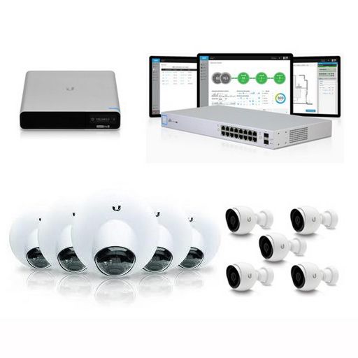 <NLA>Ubiquiti Unifi Video Bundle – UCK-G2-PLUS 1TB. 5 Dome. 5 bullet & 16 Port POE Switch.