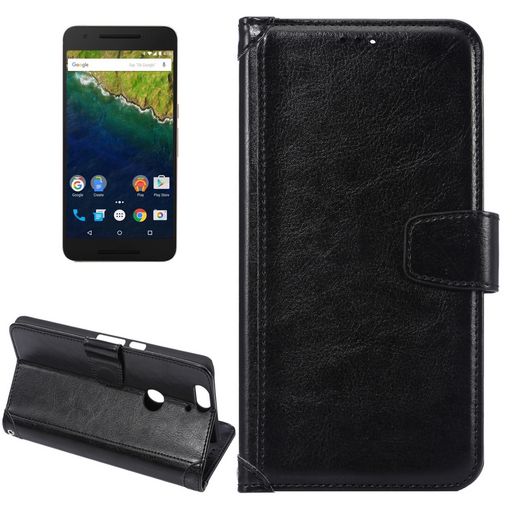 CRAZY HORSE LEATHER WALLET CASE WITH CARD HOLDER & STAND