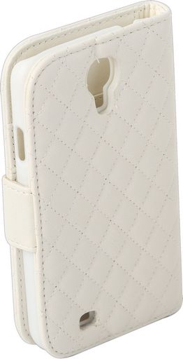 LATTICE TEXTURE LEATHER CASE WITH CARD HOLDER & STAND