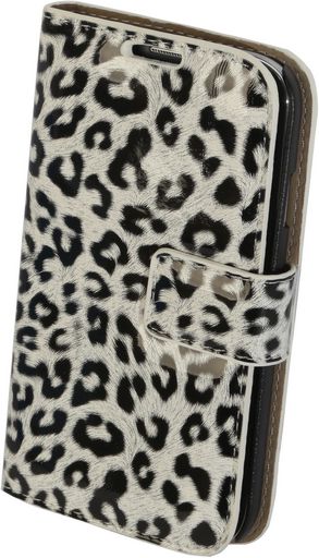 <NLA>LEOPARD TEXTURE HORIZONTAL FLIP LEATHER CASE WITH CARD HOLDER.