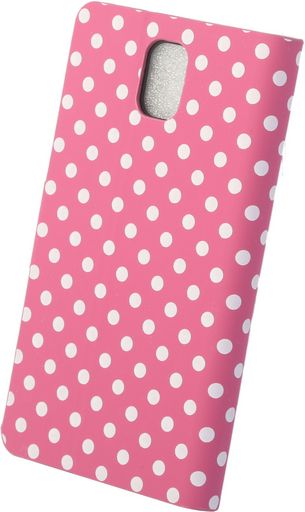 <OLD>GALAXY NOTE-3 LEATHER CASE WITH POLKA DOT PATTERN