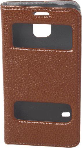 GENUINE LEATHER FLIP CASE WITH CALLER ID SPACES FOR SAMSUNG GALAXY S5