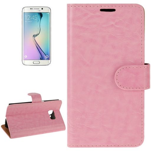 LEATHER CASE WITH CARD HOLDER & STAND FOR GALAXY S6 EDGE
