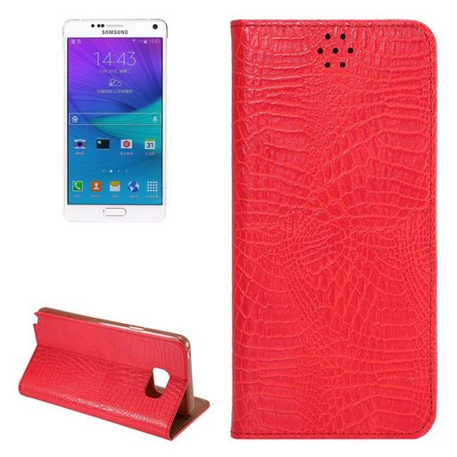 CROCODIAL TEXTURE VERTICAL FLIP LEATHER CASE WITH STAND