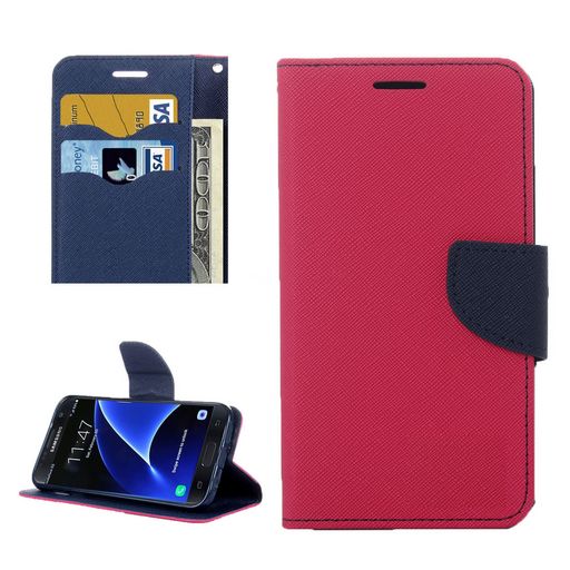 <NLA>CROSS TEXTURE LEATHER CASE WITH CARD SLOTS FOR GALAXY S7