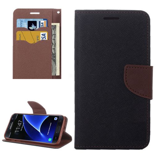 <NLA>CROSS TEXTURE LEATHER CASE WITH CARD SLOTS FOR GALAXY S7