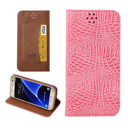 CROC LEATHER CASE WITH CARD HOLDER & STAND FOR GALAXY S7