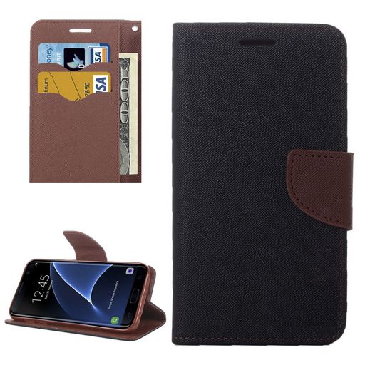 CROSS TEXTURE LEATHER CASE FOR GALAXY S7 EDGE