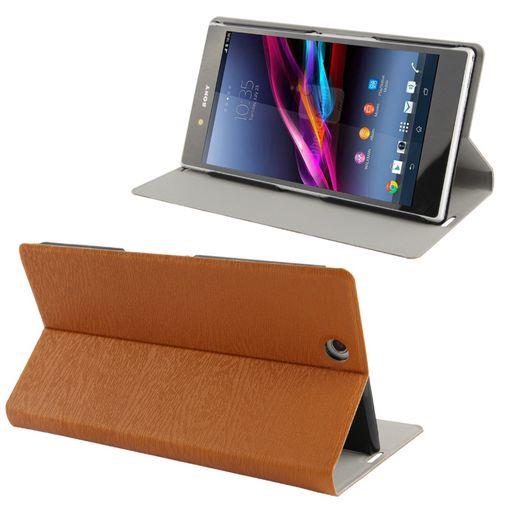 WOODGRAIN TEXTURE LEATHER CASE WITH CARD HOLDER