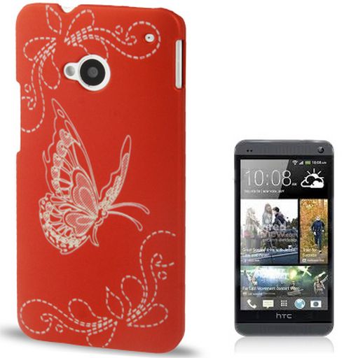 <OLD>HTC ONE M7 BUTTERFLY MATTE PLASTIC CASE