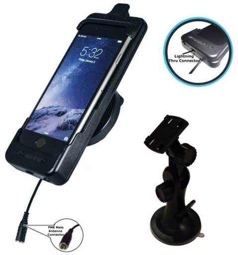 SUCTION MOUNT PHONE HOLDER - CHARGER & ANTENNA COUPLER