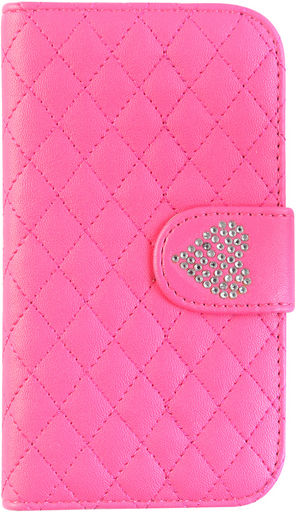 <OLD>GALAXY S4 CUSHIONED LEATHER CASE WITH DIAMOND HEART