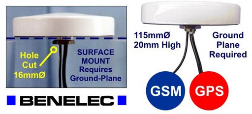 GPS & GSM ANTENNA SURFACE MOUNT