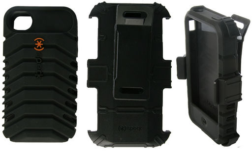 SPECK TOUGH SKIN DUAL LAYER PROTECTION CASE WITH SWRIL CLIP FOR iPHONE 4 / 4S