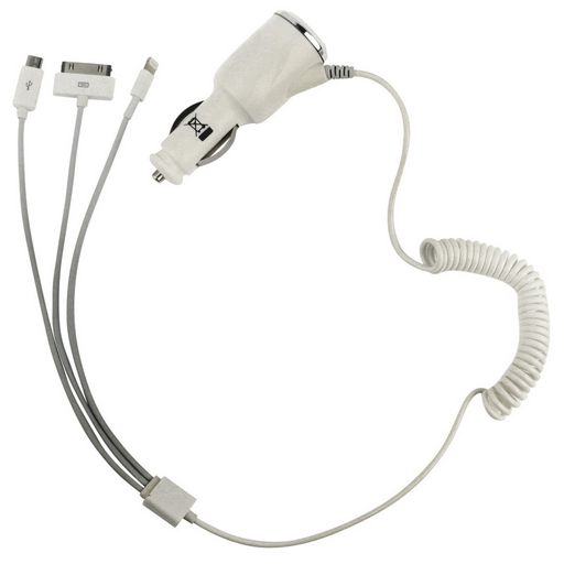 <NLA>CAR CHARGER 3 IN 1 APPLE DOCK 2.1A