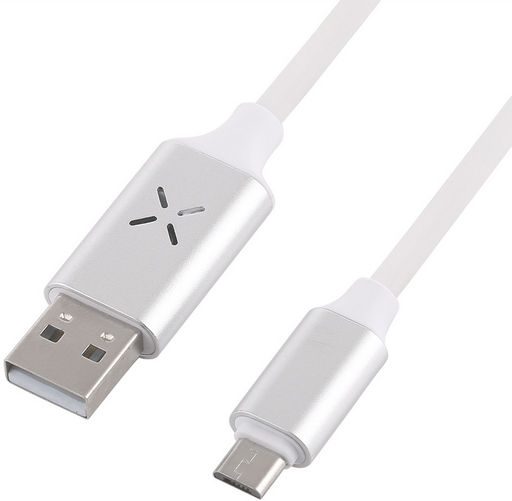 1M USB TO MICRO USB CABLE 2.4A WITH LED