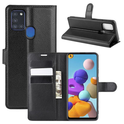 LEATHER CASE WITH POCKETS FOR GALAXY A21s