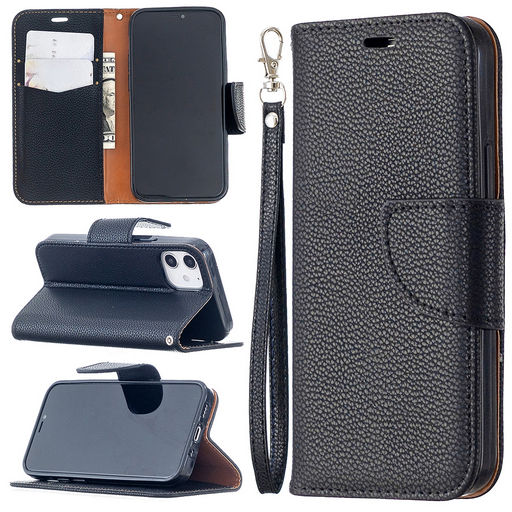 HORIZONTAL LEATHER CASE WITH CARD HOLDER FOR APPLE IPHONE 12 MINI