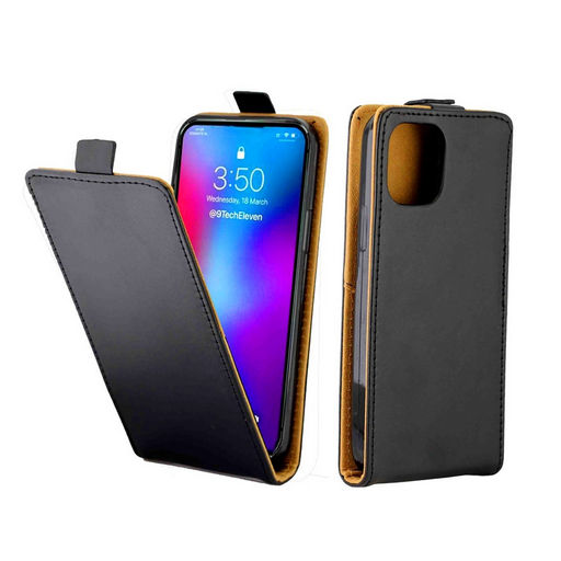 VERTICAL LEATHER FLIP CASE WITH CARD SLOT