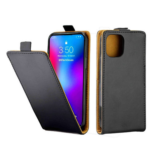 VERTICAL LEATHER FLIP CASE WITH CARD SLOT