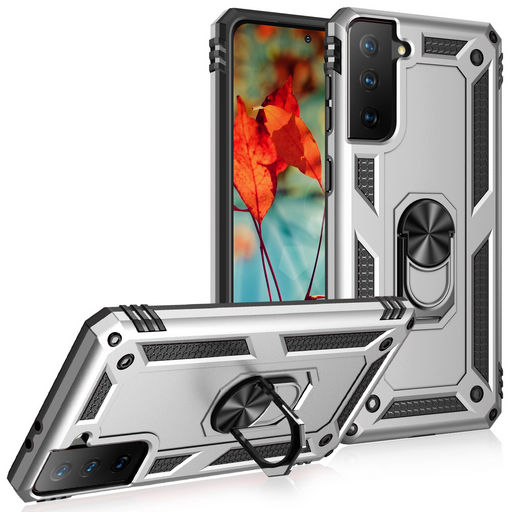DUAL LAYER PROTECTIVE CASE FOR GALAXY S21 WITH RING / MAGNETIC HOLDER