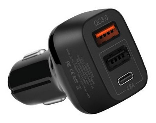 <NLA>3 IN 1 CAR CHARGER WITH QC3.0 USB TYPE-C