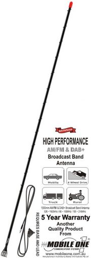 AM/FM ANTENNA EXTRA LONG - MOBILE ONE