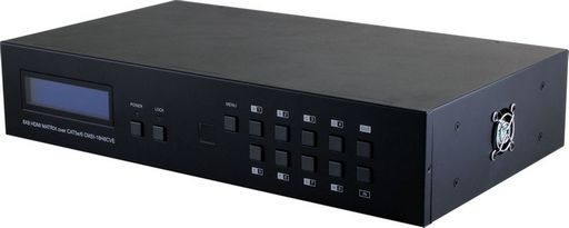 8×8 HDMI OVER CAT5E/6/7 MATRIX WITH 48V POE AND LAN SERVING