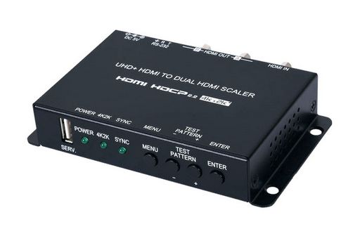1x2 HDMI SCALER 4K60 WITH TEST PATTERNS & SIGNAL EVENT AUTOMATION - CYPRESS