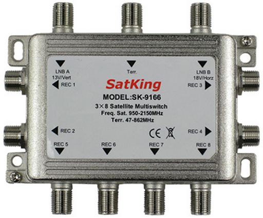 3 INPUT TO 4/8 OUTPUT MULTISWITCH - SATKING
