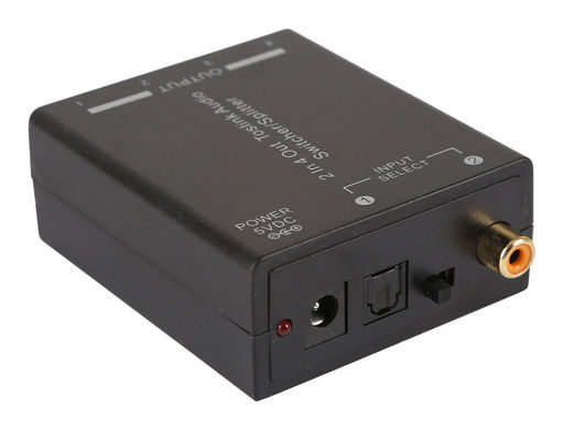 TOSLINK 2-IN SWITCH 4-OUT SPLITTER - PRO2