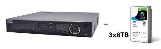 NETWORK VIDEO RECORDER 24 CHANNEL - VIP VISION 320MBPS PoE