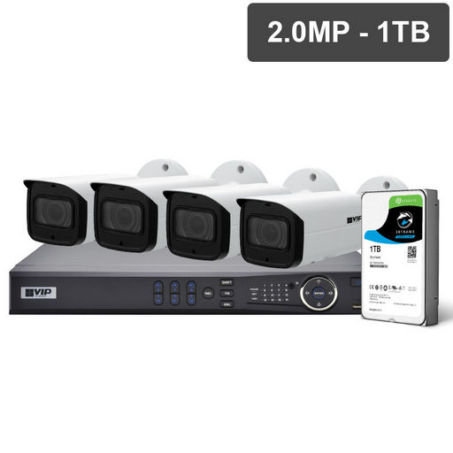 <NLA>4 CHANNEL 2MP FIXED LENS IP KIT - VIP
