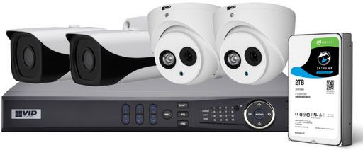 <NLA>4 CHANNEL 8MP FIXED LENS IP KIT - VIP