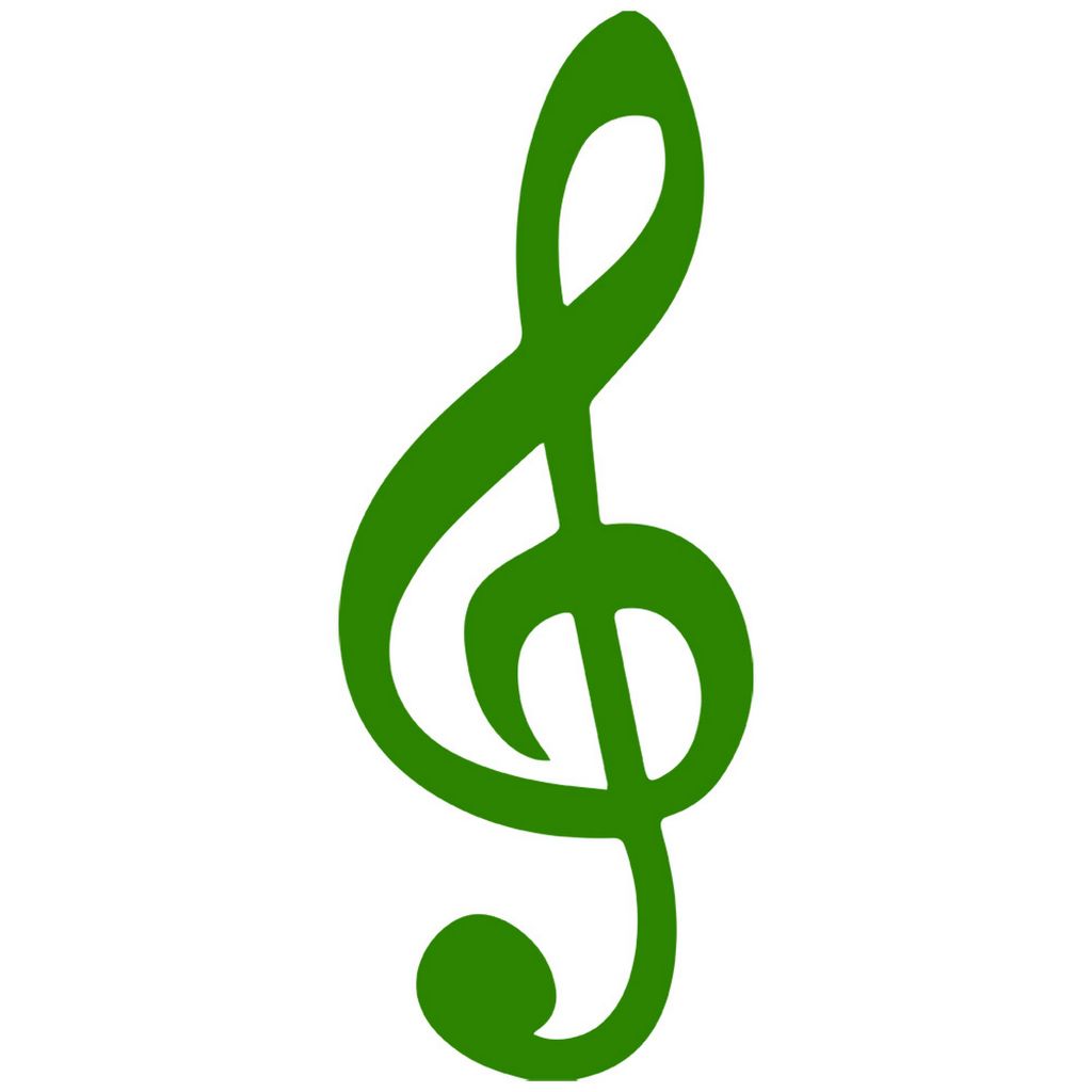 Скрипичный ключ зеленый
