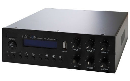 60W 100V LINE MIXER AMPLIFIER & MEDIA PLAYER