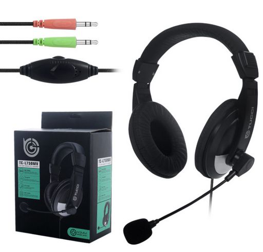 HEADSET WITH BOOM MIC - GAMER STYLE