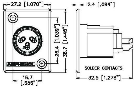 XLR METAL CHASSIS - CLASSIC AMPHENOL