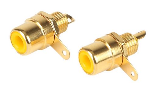 RCA PANEL SOCKET GOLD PLATED
