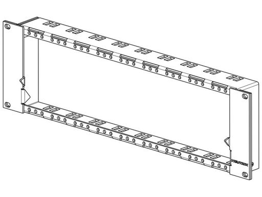 3RU RACK MOUNT PANEL FRAME FOR opticalCON CONNECTORS