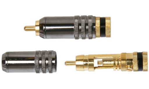 RCA PLUGS - GOLD PLATED RCA LOCKING TWO